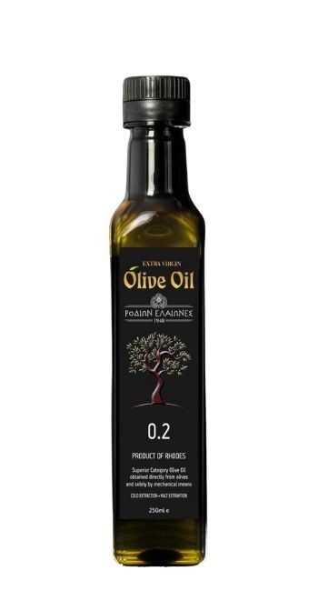 Premium Extra Virgin Olive Oil with low acidity from Rhodes Production