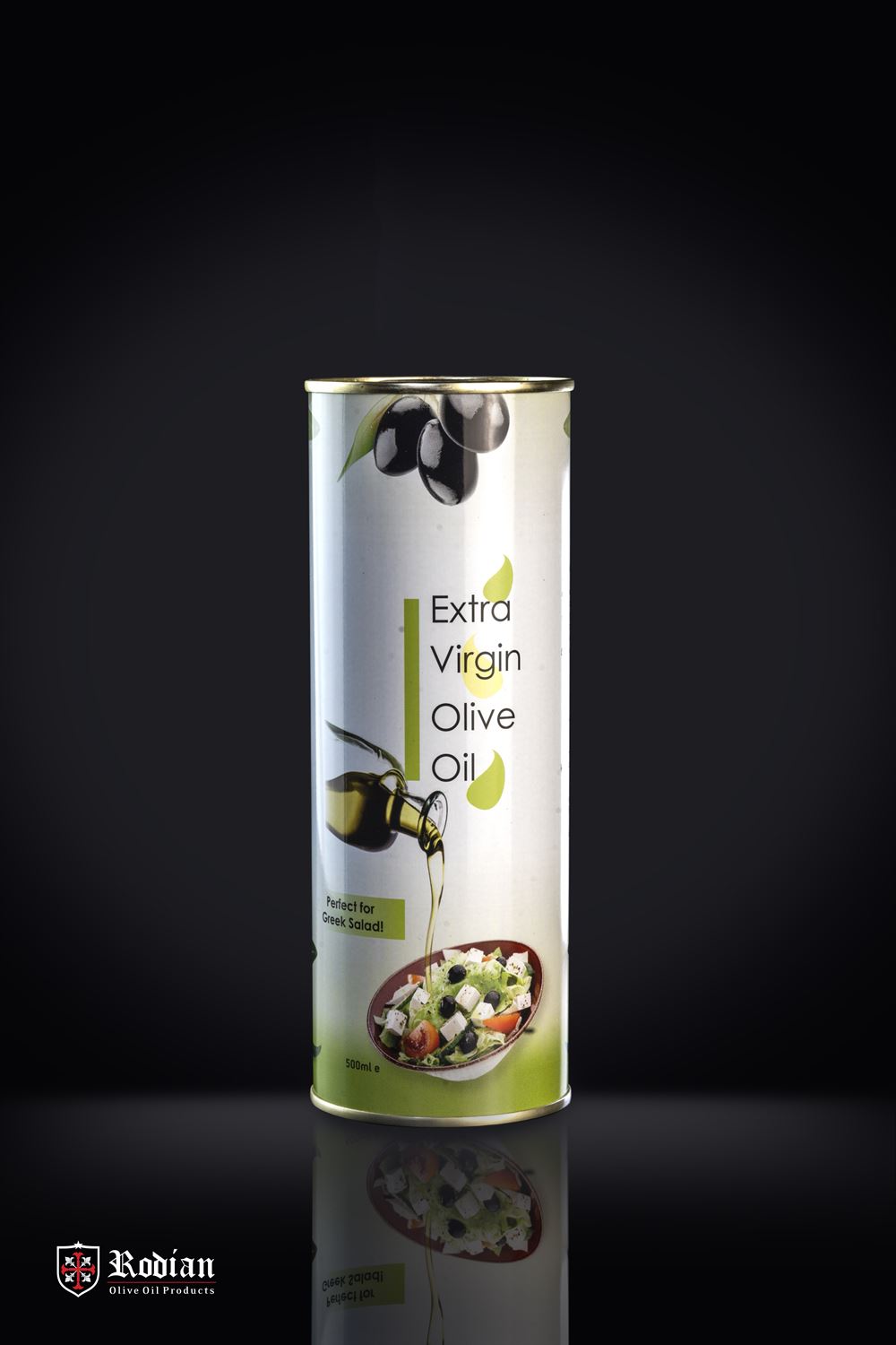 Rodian extra virgin olive oil metal tin 500ml - greek salad